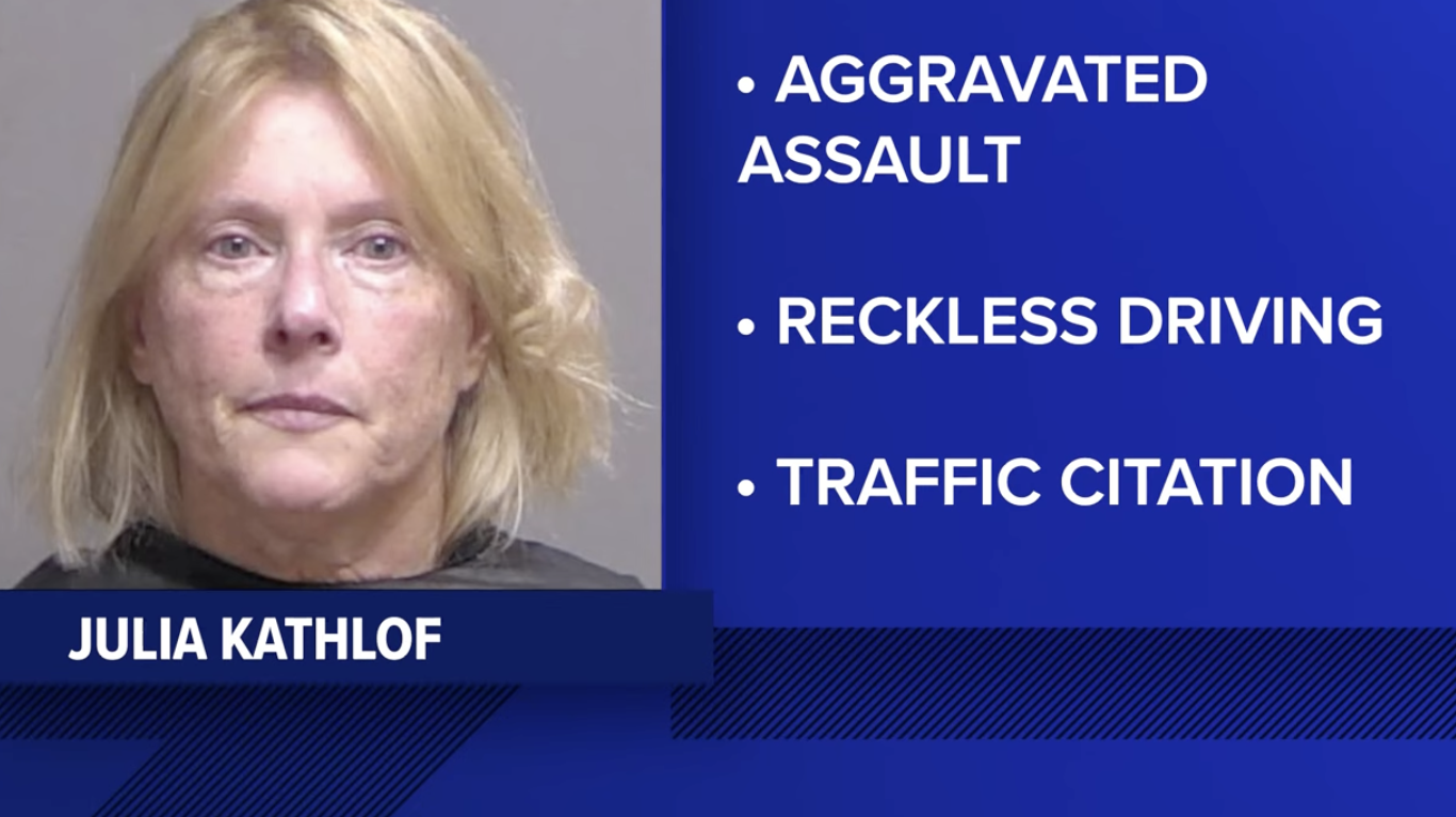 Angry old lady Julia Kathlof mugshot